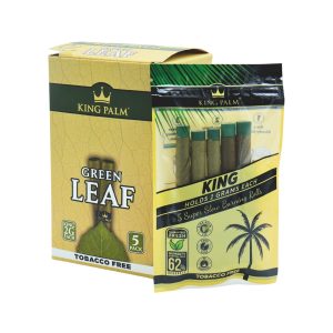 KING PALM GREEN LEAF ROLLS (2GM EACH) KING SIZE WITH HUMIDITY PACK 5CT PK -BOX OF 8 PACK