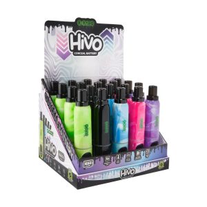 OOZE HIVO 510 CARTRIDGE CONCEAL VAPE BATTERY DISPLAY ASSORTED COLORS 20CT BOX