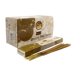 NANDITA INCENSE STICKS 15GM PACK ORGANIC PALO SANTO -BOX OF 12 PACK