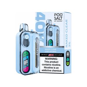 POD SALT HIT 40K DISPOSABLE 40000PF NAKED CLEAR (UNFLAVORED) 3% -BOX OF 5