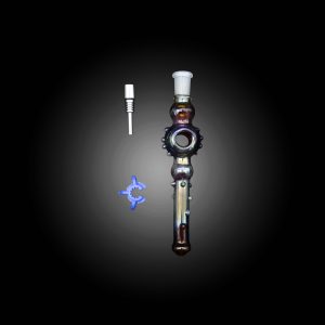 5.7'' HIPSTER WAX HITTER STEAM ROLLER WITH TITANIUM NAIL NECTOR MIXED COLOR (YT006)