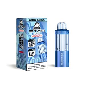 STARMAX SWITCH PRO POD DISPOSABLE 40000PF CLASSIC CLEAR 3% -BOX OF 5 (25000PF BOOST MODE)