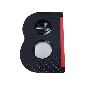 LUCIENNE BLACK 60 GAUGE DUAL CUTTER V CUTTER WITH PUNCH & CIGAR REST (CUT129)