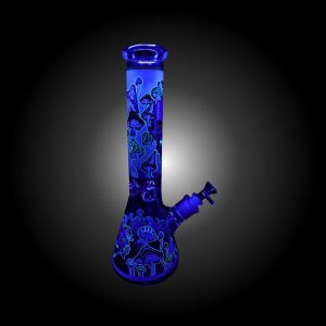14'' MUSHROOM MONSTER PRINTED BEAKER GLOW IN THE DARK PURPLE