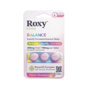 ROXY XERO BALANCE BOTANICAL TABLET (100MG PER TAB) STRAWBERRY 3CT PACK -BOX OF 10 PACK