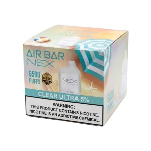 AIR BAR NEX DISPOSABLE 6500PF ULTRA CLEAR 5% - PACK OF 10 (PEARL EDITION)