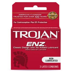 TROJAN ENZ NON-LUBRICATED (RED) 6PK