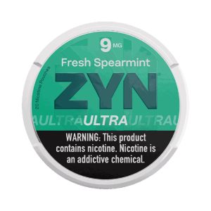 ZYN ULTRA NICOTINE POUCHES FRESH SPEARMINT 9MG -PACK OF 5