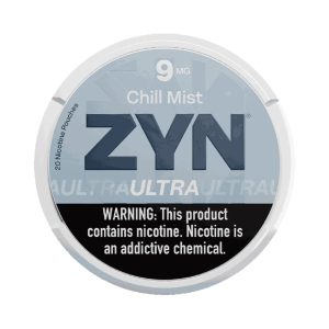 ZYN ULTRA NICOTINE POUCHES CHILL MIST 9MG -PACK OF 5