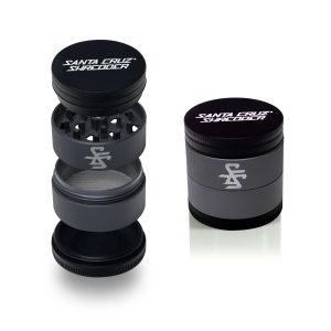 SANTA CRUZ SHREDDER MEDIUM GRINDER 4 PART 54MM (SPLIT SERIES) BLACK / GREY (LIMITED EDITION)