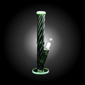 16'' STRAIGHT TWISTED WATER PIPE MILKY GREEN