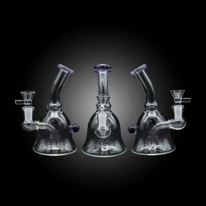 6'' GUM DROP NECK BENT MINI WATERPIPE PURPLE