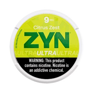 ZYN ULTRA NICOTINE POUCHES CITRUS ZEST 9MG -PACK OF 5