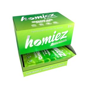 HOMIEZ BOTANICALS TABLETS (50MG PER TAB) TOTAL 500MG CARAMEL APPLE -10CT PACK BOX OF 5 PACK