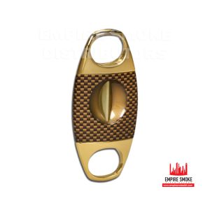 JAWS LOTUS V-CUTTER CUTV106 CIGAR CUTTER CARBON FIBER GOLD CF