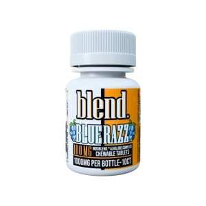 BLEND BOTANICAL INDOBLEND ALKALOID COMPLEX CHEW TAB (100MG PER TAB - 10CT JAR) BLUE RAZZ -BOX OF 6 JAR