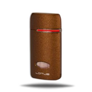 LOTUS MATRIX TRIPLE TORCH LIGHTER WITH PUNCH BROWN (L7610)