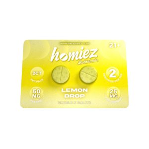 HOMIEZ BOTANICALS TABLETS (50MG PER TAB) TOTAL 100MG PK LEMON DROP -2CT PACK BOX OF 20 PACK