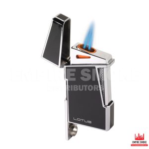 APOLLO LOTUS48 DUAL FLAME TORCH LIGHTER WITH PUNCH BLACK