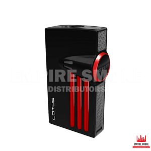 ORION LOTUS52 TWIN PINPOINT TORCH LIGHTER WITH PUNCH BLACK RED