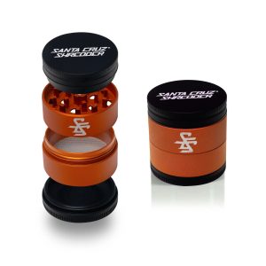 SANTA CRUZ SHREDDER MEDIUM GRINDER 4 PART 54MM (SPLIT SERIES) BLACK / ORANGE (LIMITED EDITION)