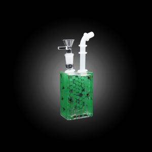 7'' JUICE BOX WATER PIPE BEE PRINTED GREEN