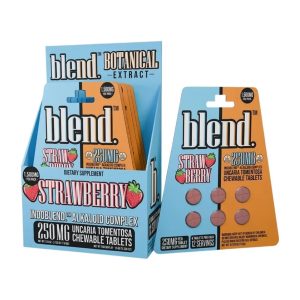 BLEND BOTANICAL INDOBLEND ALKALOID COMPLEX CHEW TAB (250MG PER TAB - 6CT PACK ) STRAWBERRY -BOX OF 5 PACK