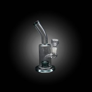 8'' NECK BENT PERC WATER PIPE TEAL