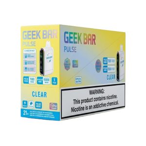 GEEK BAR PULSE DISPOSABLE 15000PF CLEAR 5% -BOX OF 5 (7500PF PULSE MODE)