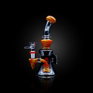 8'' URBAN GLASS COLOR TUBING SHOWER HEAD PERC WATERPIPE ORANGE