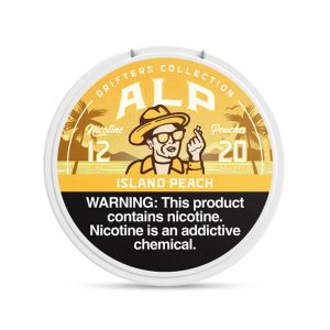 ALP DRIFTERS NICOTINE POUCHES ISLAND PEACH 12MG -PACK OF 5 POUCHES