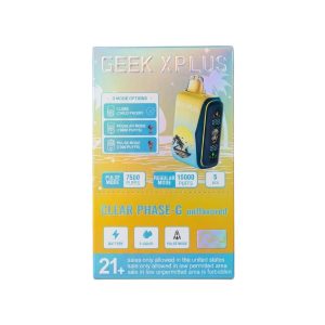 GEEK XPLUS DISPOSABLE 15000PF CLEAR PHASE-G (UNFLAVORED) -BOX OF 5 (7500PF PULSE MODE)
