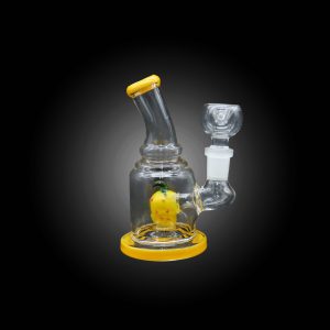5.5'' STRAWBERRY NECK BENT PERC WATER PIPE YELLOW - 100000953488