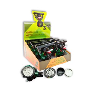 JAMAICAN MAN METAL GRINDER 3PART 100X130MM - BOX OF 6PCS