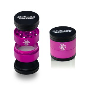 SANTA CRUZ SHREDDER MEDIUM GRINDER 4 PART 54MM (SPLIT SERIES) BLACK / PINK (LIMITED EDITION) - 810111151481