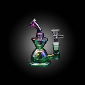 5'' TWO TONE COLORFUL SMALL RECYCLE WATERPIPE GREEN