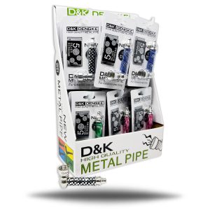 3'' METAL PIPE WITH SCREEN MIX COLOR AND MIX CHECKERS DESIGN -BOX OF 24