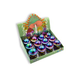 JAMAICAN RAINBOW SHROOM METAL GRINDER 4 PART 40MM - BOX OF 12 - 691835637853