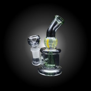 5.5'' COLORFULL GLOBE NECK BEND PERC WATERPIPE GREEN - 100000954340