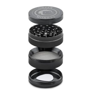 GREEN MONKEY CAPUCHIN ZINC GRINDER 63MM 4 PART BLACK