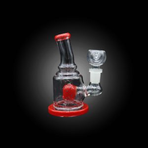5.5'' STRAWBERRY NECK BENT PERC WATER PIPE RED - 100000953486