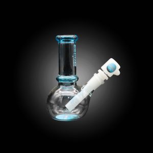 6'' HIMALAYAN GLASS BALL SMALL WATER PIPE TIFFENY BLUE