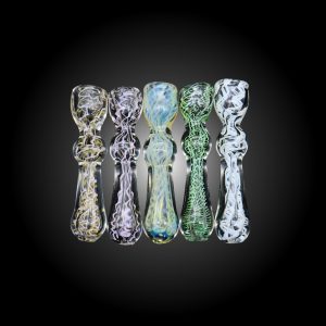3'' NET BALL CLEAR BODY WITH SWIRLING MIX COLOR CHILLUM 20CT JAR - 100000954186