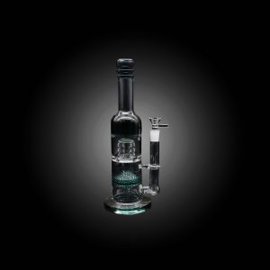 12.50'' DOUBLE CHAMBER SPRING BALL DUAL PERC WATER PIPE TEAL