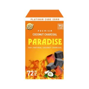 PARADISE CHARCOAL 25MM 1KG CUBE 72PCS BOX