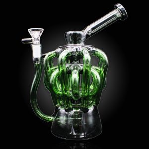 9'' ALPHA BALLO SPHERE RECYCLER WATERPIPE CLEAR BLACK