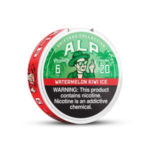 ALP DRIFTERS NICOTINE POUCHES WATERMELON KIWI ICE 6MG -PACK OF 5 POUCHES