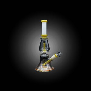 11'' COLORFUL BULB DESIGN PERC WATER PIPE YELLOW