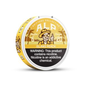 ALP DRIFTERS NICOTINE POUCHES ISLAND PEACH 6MG -PACK OF 5 POUCHES