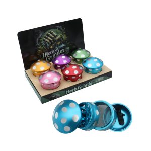 HIPSTER MUSHROOM DESIGN GRINDER 4PART -BOX OF 6 (HU016-4P) - 691835620756